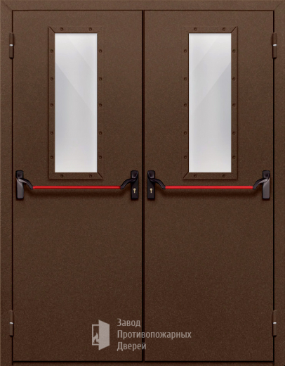 Фото двери «Двупольная со стеклом и антипаникой №68» в Верее