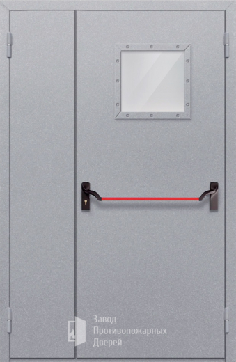 Фото двери «Полуторная со стеклопакетом (антипаника)» в Верее