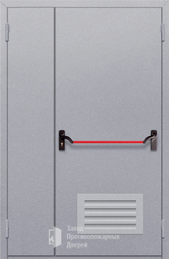 Фото двери «Полуторная с решеткой (антипаника)» в Верее