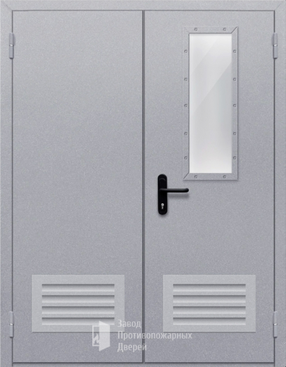 Фото двери «Двупольная со стеклом и решеткой» в Верее