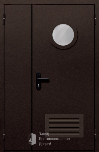 Фото двери «Полуторная с вентиляцией и стеклом №410» в Верее