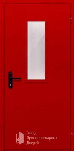 Фото двери «Однопольная со стеклом (красная)» в Верее