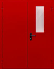 Фото двери «Двупольная со стеклом (красная)» в Верее