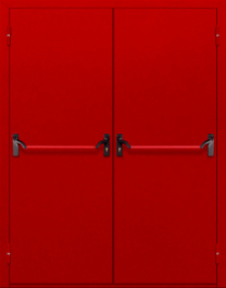 Фото двери «Двупольная глухая с антипаникой (красная)» в Верее