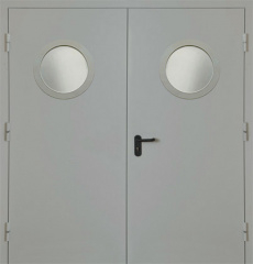 Фото двери «Двупольная с круглым стеклом EI-30» в Верее