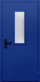Фото двери «Однопольная со стеклом (синяя)» в Верее